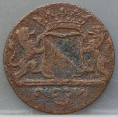 Duit 1786 Stad Utrecht achterzijde