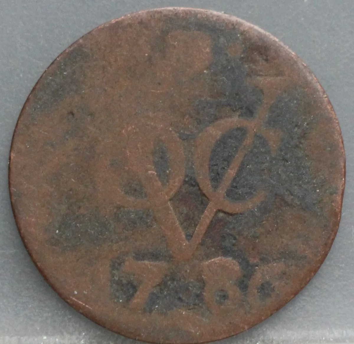 Duit 1786 Utrecht VOC voorzijde