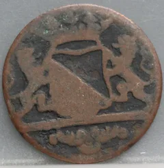 Duit 1786 Utrecht VOC achterzijde