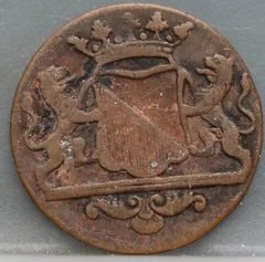 Duit 1786 Utrecht VOC achterzijde