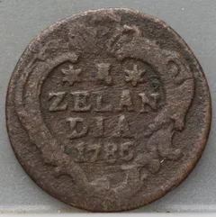 Duit 1786 Zeeland — Koper voorzijde