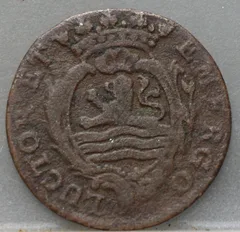 Duit 1786 Zeeland — Koper achterzijde