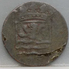 Duit 1786 Zeeland VOC achterzijde