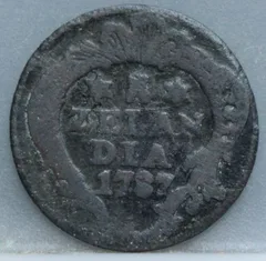 Duit 1787 Zeeland — Koper voorzijde