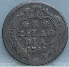 Duit 1788 Zeeland — Koper voorzijde