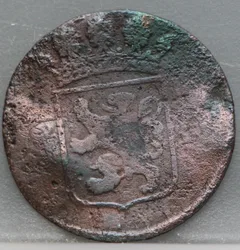 Duit 1789 Holland VOC — Koper achterzijde
