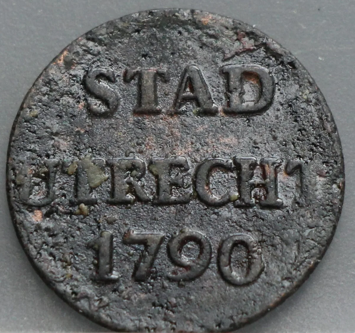 Duit 1790 Stad Utrecht voorzijde
