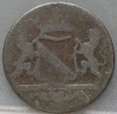 Duit 1790 Utrecht — Koper VOC achterzijde