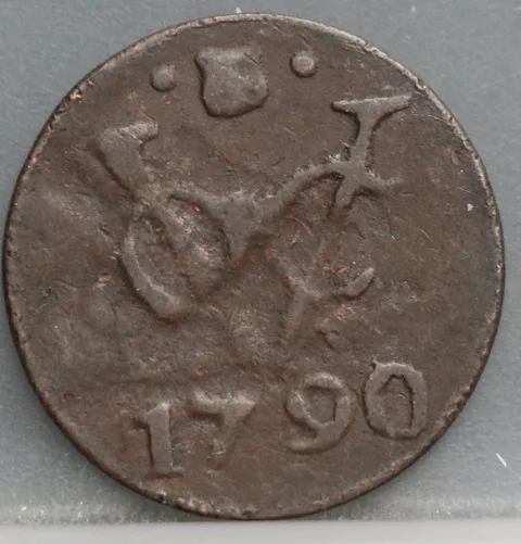 Duit 1790 Utrecht VOC — Koper