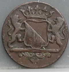 Duit 1790 Utrecht VOC — Koper achterzijde