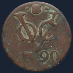 Duit 1790 Utrecht VOC — Koper