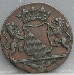 Duit 1790 Utrecht VOC — Medailleslag achterzijde