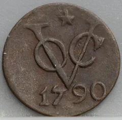 Duit 1790 Utrecht VOC — Ster voorzijde