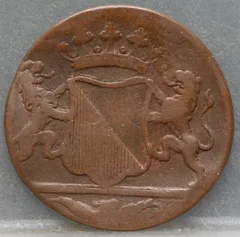 Duit 1790 Utrecht VOC – Ster achterzijde