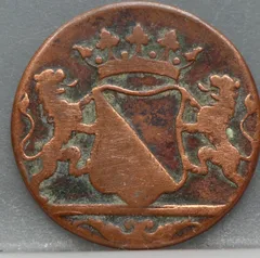 Duit 1790 Utrecht VOC – Ster achterzijde