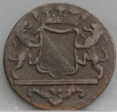Duit 1790 Utrecht VOC — Ster achterzijde