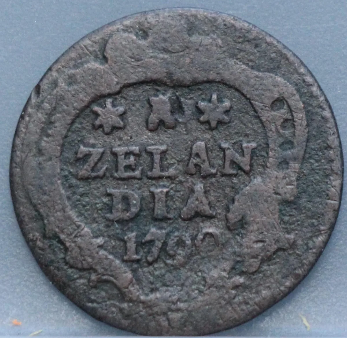 Duit 1790 Zeeland — Koper voorzijde