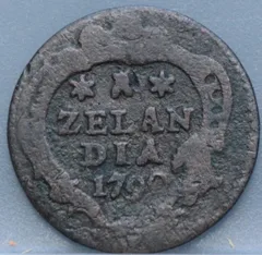 Duit 1790 Zeeland — Koper voorzijde