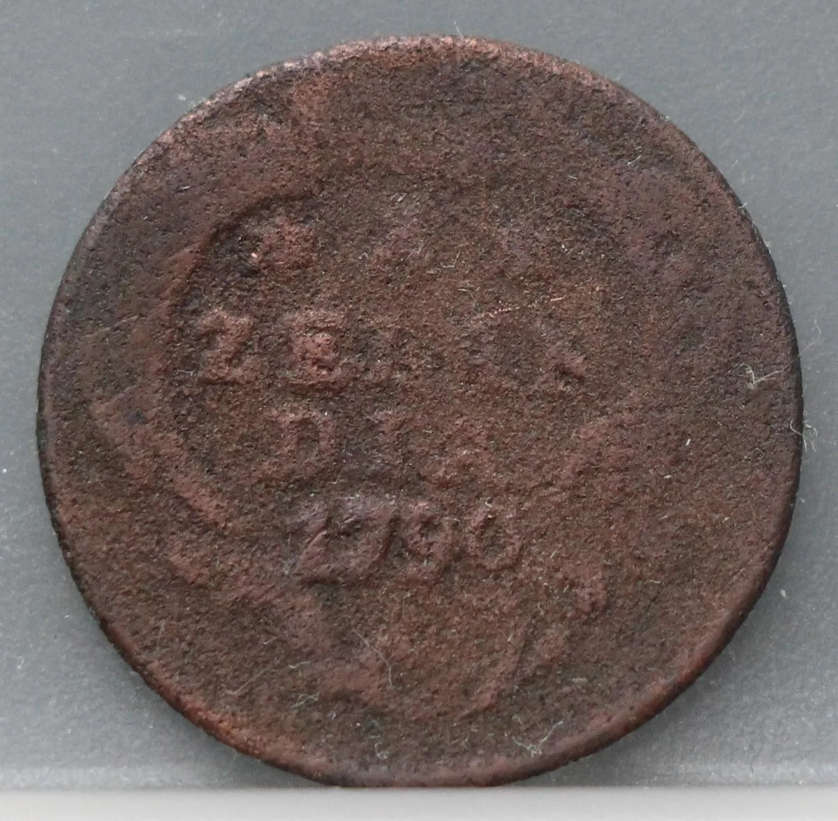 Duit 1790 Zeeland — Koper voorzijde