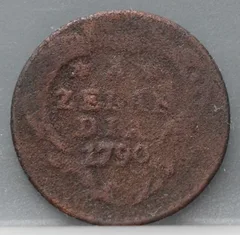 Duit 1790 Zeeland — Koper voorzijde