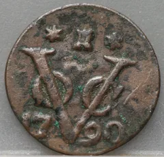 Duit 1790 Zeeland VOC voorzijde