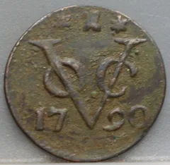 Duit 1790 Zeeland VOC voorzijde