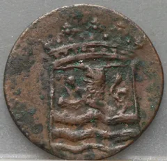 Duit 1790 Zeeland VOC achterzijde