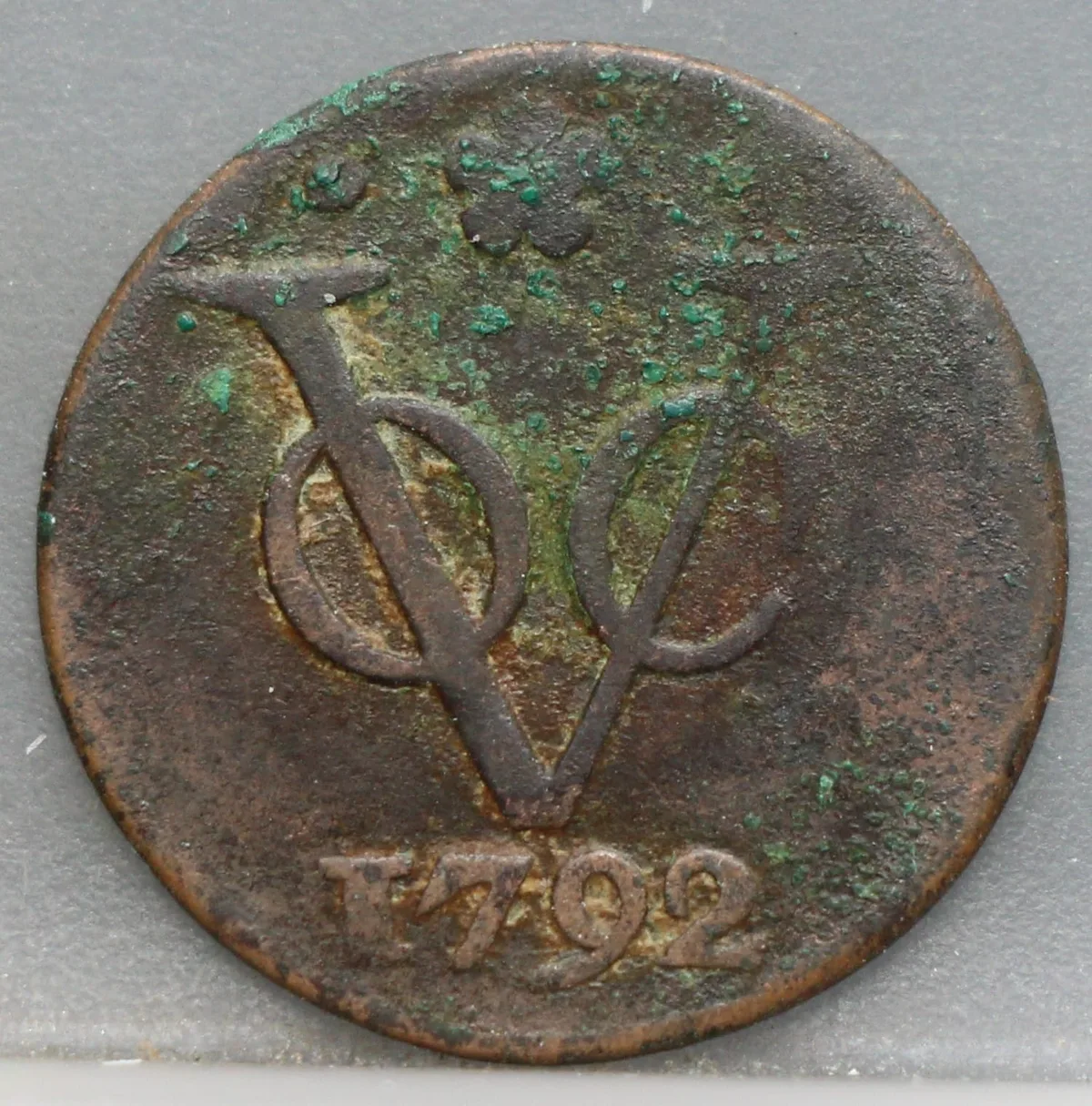 Duit 1792 Holland VOC — Koper voorzijde
