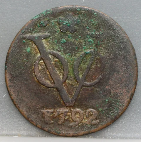 Duit 1792 Holland VOC — Koper
