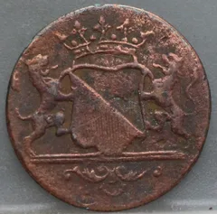 Duit 1792 Stad Utrecht achterzijde