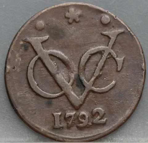 Duit 1792 West-Friesland VOC — Koper