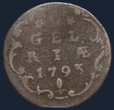 Duit 1793 Gelderland
