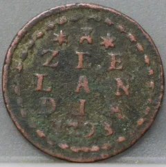 Duit 1793 Zeeland voorzijde