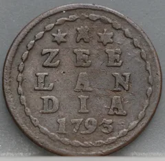 Duit 1793 Zeeland voorzijde