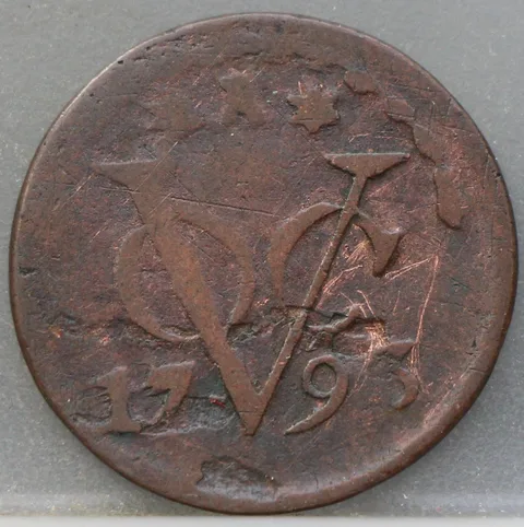 Duit 1793 Zeeland VOC — Koper