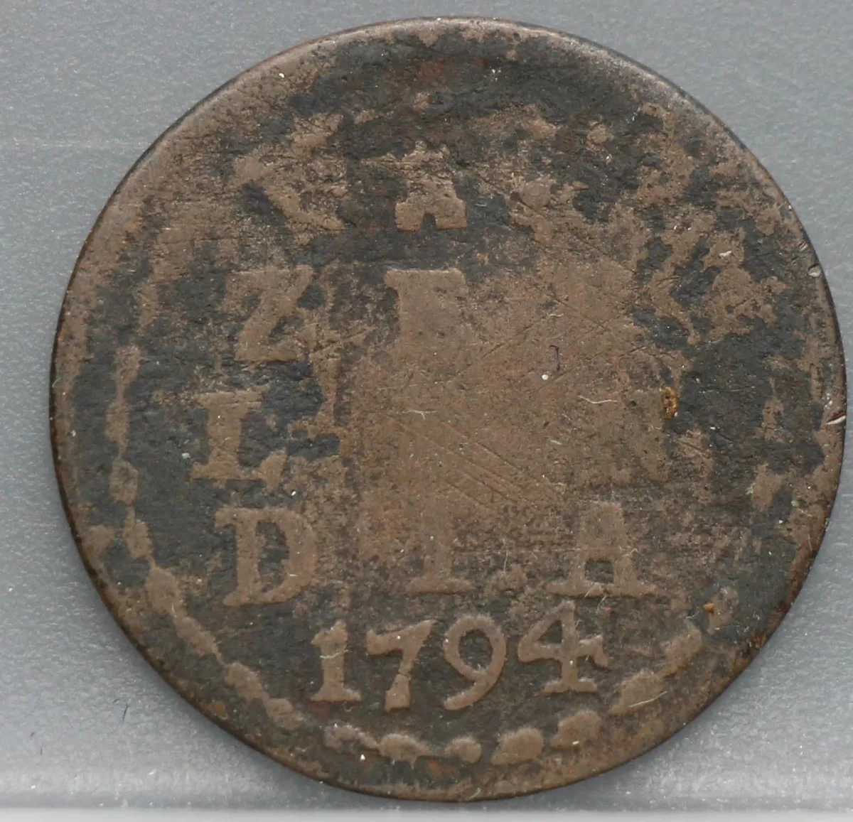 Duit 1794 Zeeland voorzijde