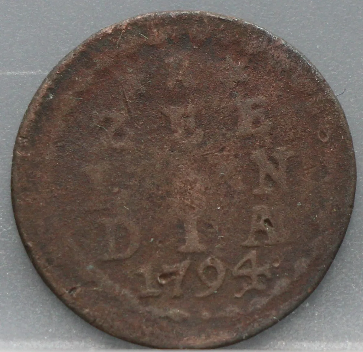 Duit 1794 Zeeland voorzijde