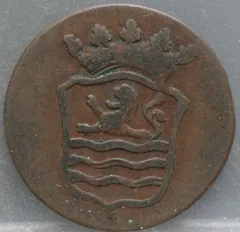 Duit 1794 Zeeland VOC achterzijde