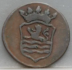 Duit 1794 Zeeland VOC achterzijde