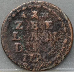 Duit 1796 Zeeland voorzijde, Bataafse Republiek