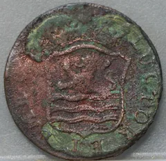 Duit 1796 Zeeland achterzijde, Bataafse Republiek