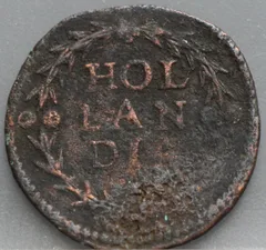 Duit Holland z.j. (1593–1598) achterzijde