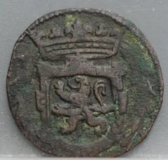 Duit Overijssel 1628 achterzijde