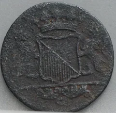Duit Stad Utrecht 1739 achterzijde