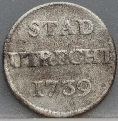 Duit Stad Utrecht 1739 — Zilveren Afslag