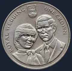 Gibraltar 1 crown 1981 "Royal Wedding of Prince Charles and Lady Diana" 