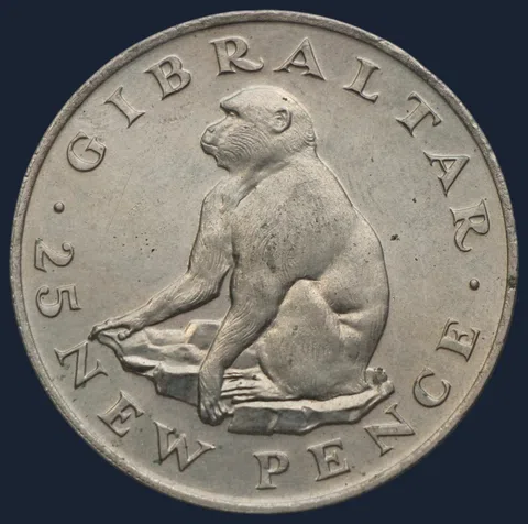 25 New Pence 1971 Gibraltar