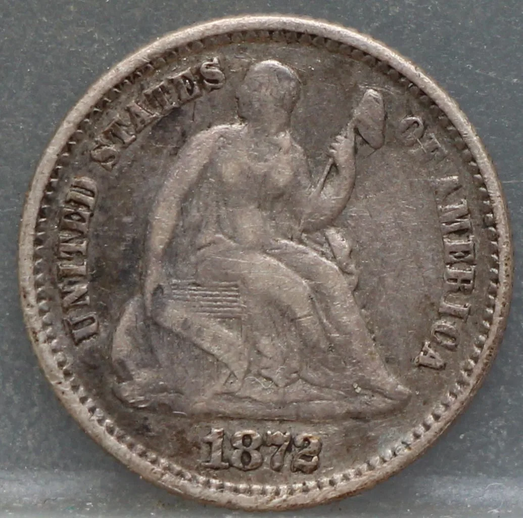 Half Dime 1872 — Zilver voorzijde, Verenigde Staten, Half Dime (5 cents)
