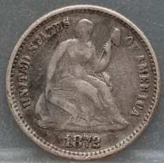 Half Dime 1872 — Zilver voorzijde, Verenigde Staten, Half Dime (5 cents)