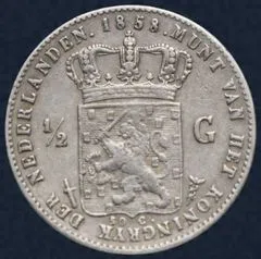 ½ Gulden 1858 Willem III